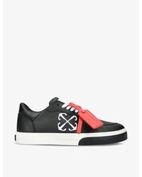 Off-White c/o Virgil Abloh - Vulcanized Brand-embossed Leather Low-top Trainers - Lyst