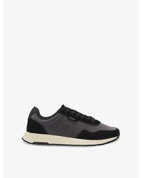 BOSS - Brand-Print Woven Low-Top Trainers - Lyst