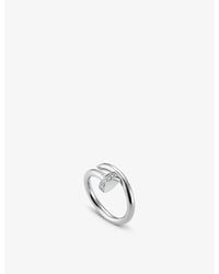 Cartier - Juste Un Clou 18ct White-gold And 0.13ct Diamond Ring - Lyst