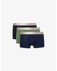 BOSS - Pack Of Three Organic-Cotton Blend Jersey Trunks Xxl - Lyst