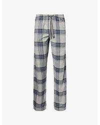 Zimmerli of Switzerland - Check-pattern Slip-pocket Cotton And Wool-blend Pyjama Bottoms - Lyst