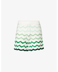 Casablancabrand - Bouclé Wave-knit Cotton-knit Shorts - Lyst