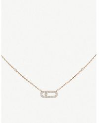 Messika - Move Uno 18ct -gold And Diamond Necklace - Lyst