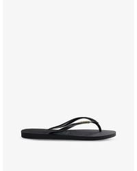 Havaianas - Slim Logo Metallic Rubber Flip Flops - Lyst