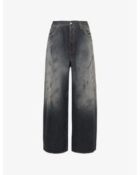 Acne Studios - 2023 Brand-Patch Wide-Leg High-Rise Denim Jeans - Lyst