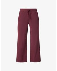 Sweaty Betty - Explorer Side-Stripe Wide-Leg High-Rise Stretch-Woven Trousers - Lyst