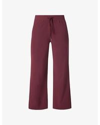 Sweaty Betty - Explorer Side-Stripe Wide-Leg High-Rise Stretch-Woven Trousers - Lyst