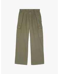 The Kooples - Chain-Embellished Cargo-Pocket Cotton Trousers - Lyst