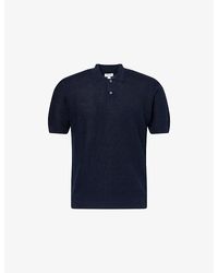 Sunspel - Honeycomb Linen-Silk Polo Shirt - Lyst
