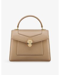 BVLGARI - Serpenti Forever Medium Leather Top-Handle Bag - Lyst