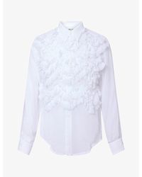 Comme des Garçons - Ruffle Sheer Chiffon Blouse - Lyst