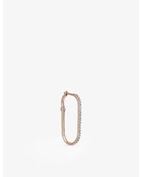 Kismet by Milka - Shimmery Equality 0.10Ct Diamond Hoop Earring - Lyst