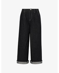 Damson Madder - Pascal Wide-Leg Denim Jeans - Lyst