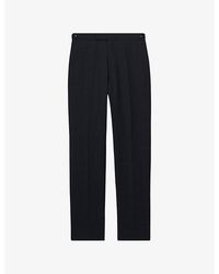 Reiss - Hatch Slim-Fit Straight-Leg Stretch Wool-Blend Trousers - Lyst