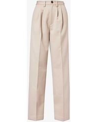 Anine Bing - Carrie Straight-leg Mid-rise Wool Trousers - Lyst