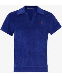 Polo Ralph Lauren - Logo-embroidered Cotton-blend Terry Polo Shirt - Lyst