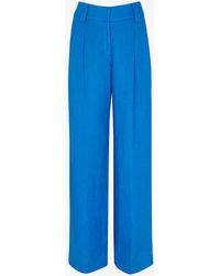 Whistles - Leonie Straight-leg Mid-rise Linen Trousers - Lyst