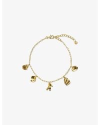 Monica Vinader - Fragments Asymmetric 18Ct-Plated Vermeil Sterling- Chain Bracelet - Lyst