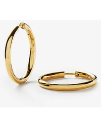 Missoma - Tunnel Large 18ct Recycled Yellow -plated Brass Hoop Earrings - Lyst