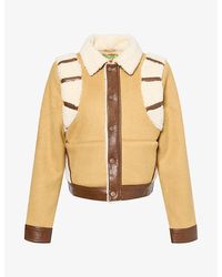 Mother - The Tripper Faux-Shearling Trim Puffer Jacket - Lyst
