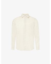 CHE - Long-sleeved Curved-hem Linen Shirt Xx - Lyst