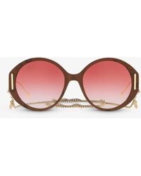 Gucci - GG1202S Round-frame Acetate Sunglasses - Lyst