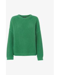 Whistles - Pria Chunky Knit Cotton Jumper - Lyst