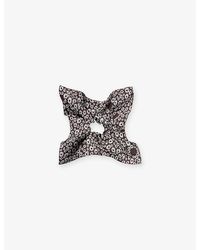 Sandro - Floral-Print Woven Scrunchie - Lyst
