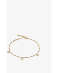 Monica Vinader Mini Gem 18ct Recycled Yellow-gold Plated Vermeil Sterling-silver And Topaz Bracelet - White