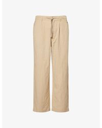 Polo Ralph Lauren - Drawstring Wide-Leg Linen And Cotton Trousers - Lyst