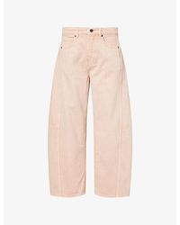 ME+EM - Tapered Cropped Cotton Denim Jeans - Lyst
