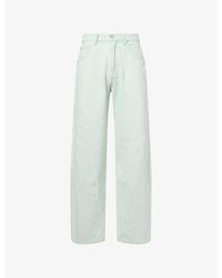 Agolde - Twist-Front Curved-Leg Denim Jeans - Lyst