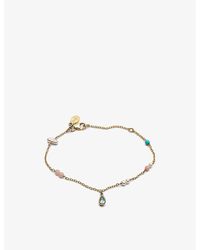 La Maison Du Couturier - With Love Darling Water Drop Gaia 14Ct-Plated Sterling- Topaz, Pearl, Coral And Bracelet - Lyst
