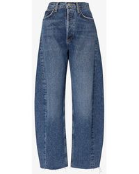 Agolde - Luna Barrel-leg Mid-rise Recycled-cotton Jeans - Lyst