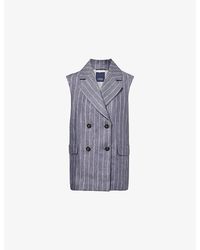 Max Mara - Pinstripe Linen Waistcoat - Lyst