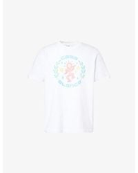 CASABLANCA - Dance Joy Printed Cotton T-Shirt - Lyst