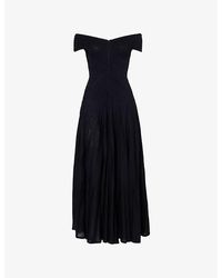 ワンピース Alaia V-NECK MAXI DRESS Alaïa Alaia Women V-neck Maxi Dress In Black | ModeSens