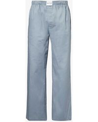 Calvin Klein - Brand-patch Slip-pocket Recycled Cotton-blend Pyjama Bottoms X - Lyst