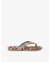 Carvela Kurt Geiger - Riviera Jewel Leopard-Print Satin Sandals - Lyst