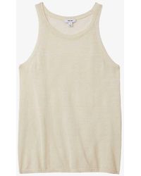 Reiss - Catrice Round-neck Relaxed-fit Linen-blend Vest - Lyst