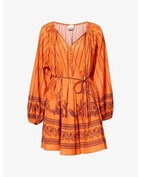 ALÉMAIS - Boathouse Printed Cotton Mini Dress - Lyst