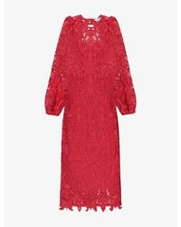 Ro&zo - Kendall Open-Back Lace Maxi Dress - Lyst