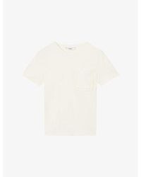 LK Bennett - Hally Frill-Pocket Short-Sleeve Cotton T-Shirt - Lyst