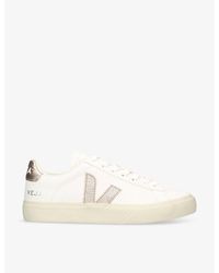 Veja - Campo Logo-Embroidered Low-Top Leather Trainers - Lyst
