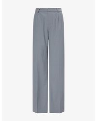 Huishan Zhang - Lucian Wide-Leg Wool Trousers - Lyst