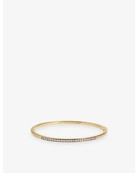 Monica Vinader - Essential 18Ct Vermeil Plated Sterling And Lab-Grown Diamond Bangle - Lyst