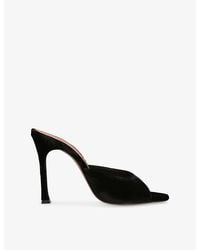 AMINA MUADDI - Alexa 105 Velvet Heeled Mules - Lyst