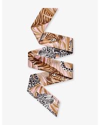 Cartier - Panthère And Tiger Silk Bandeau Scarf - Lyst