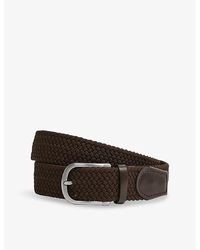 Reiss - Plaited Woven Belt - Lyst