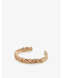 Bottega Veneta - Intreccio 18Ct Plated Sterling Bracelet Chain Bracelet - Lyst